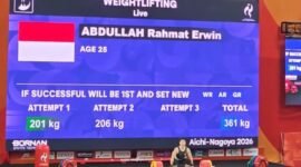 Rahmat Erwin Abdullah Raih Medali Emas Untuk Indonesia di Asian Games 2026